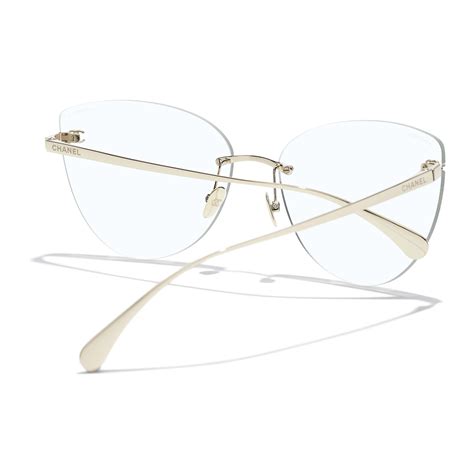 chanel cat eye 5436|Cat Eye Blue Light Glasses Titanium Light Gold .